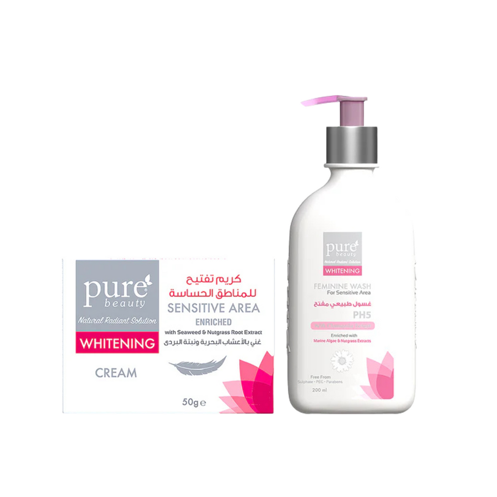 مجموعة التفتيح والعناية بالمناطق الحساسة| Pure Beauty
