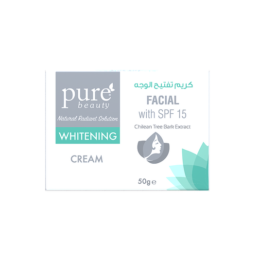 Pure Beauty | 50g - كريم بيور بيوتي تفتيح الوجه مع واقي شمسي بعامل حماية 15