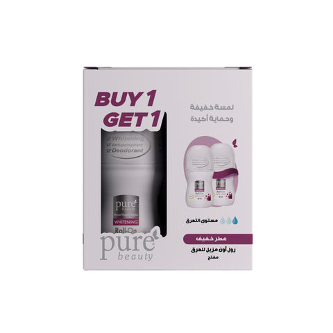 بيور بيوتي رول أن المفتح المقاوم للتعرق عطر خفيف مجموعة كت - 1+1 | Pure Beauty