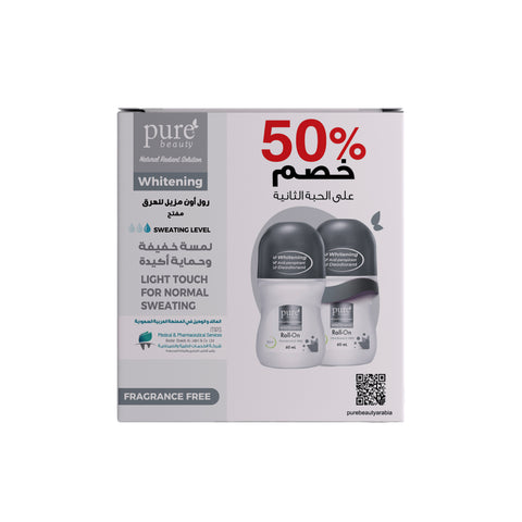 بيور بيوتي رول أن المفتح المقاوم للتعرق غير معطر 60 مل(50% خصم على الحبة الثانية)| Pure Beauty