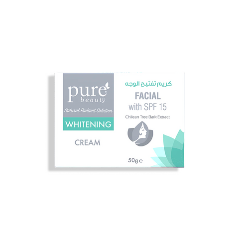 Pure Beauty | 50g - كريم بيور بيوتي تفتيح الوجه مع واقي شمسي بعامل حماية 15