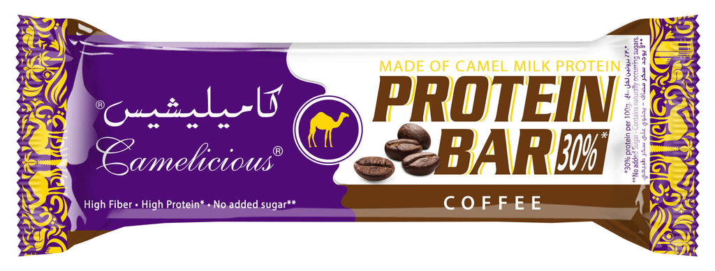 12pcsX30gm - كرتون ألواح بروتين حليب الإبل بنكهة القهوة | Camelicious