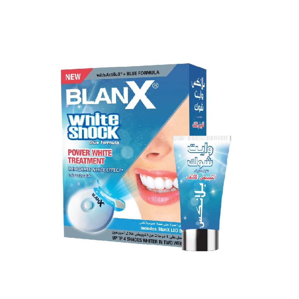 BLANX |مبيض اسنان- وايت شوك التركيبة الزرقاء(التبيض المكثف) -50مل