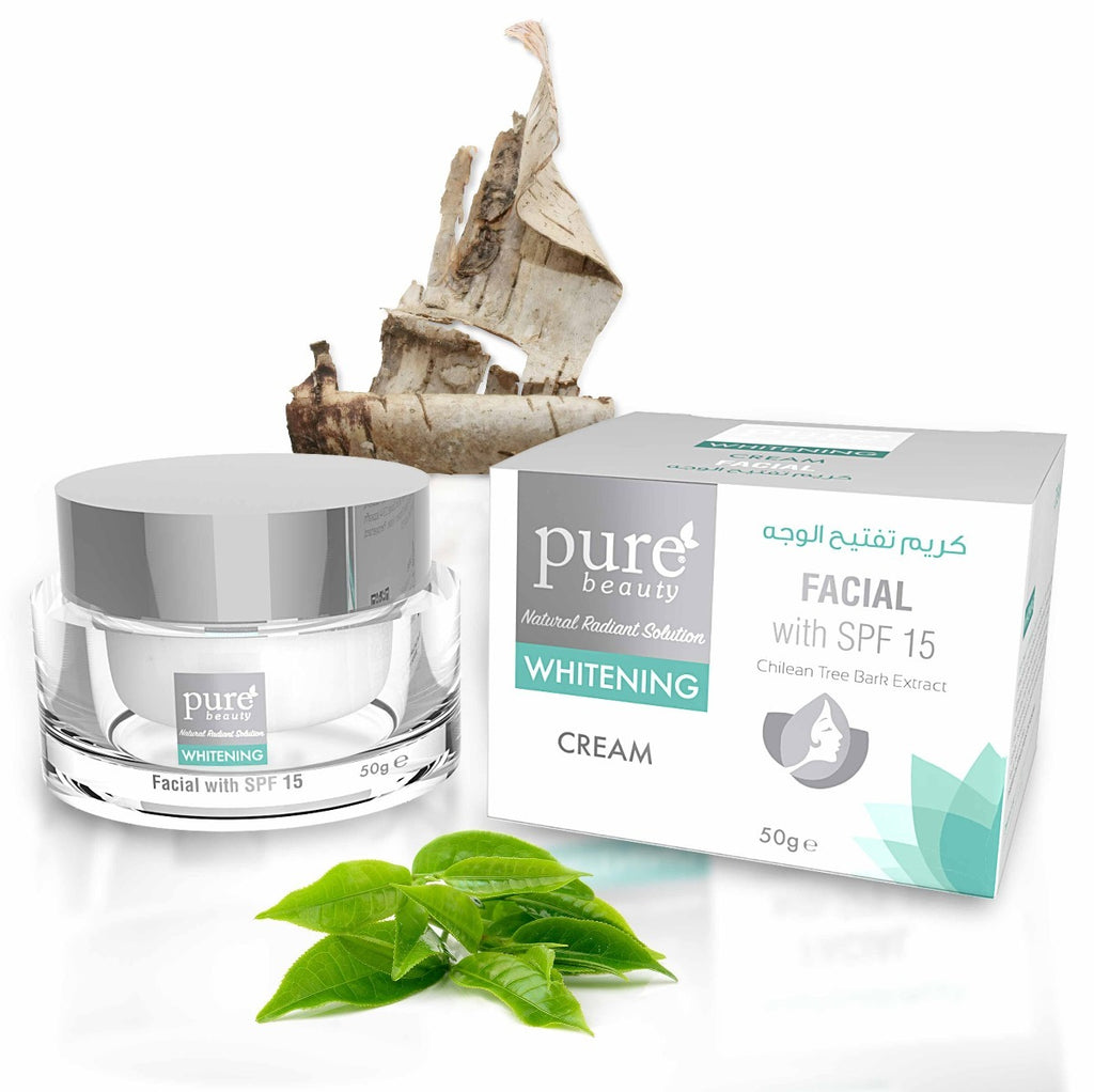 Pure Beauty | 50g - كريم تفتيح الوجه - مع واقي شمسي بعامل حماية 15