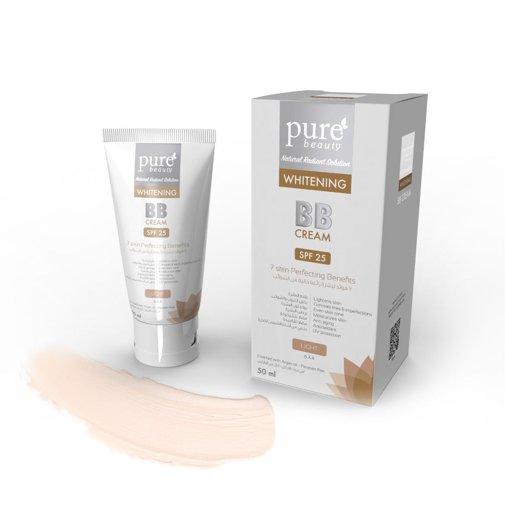 Pure Beauty | 50g - كريم تفتيح - بي بي مع واقي شمسي بعامل حماية 25