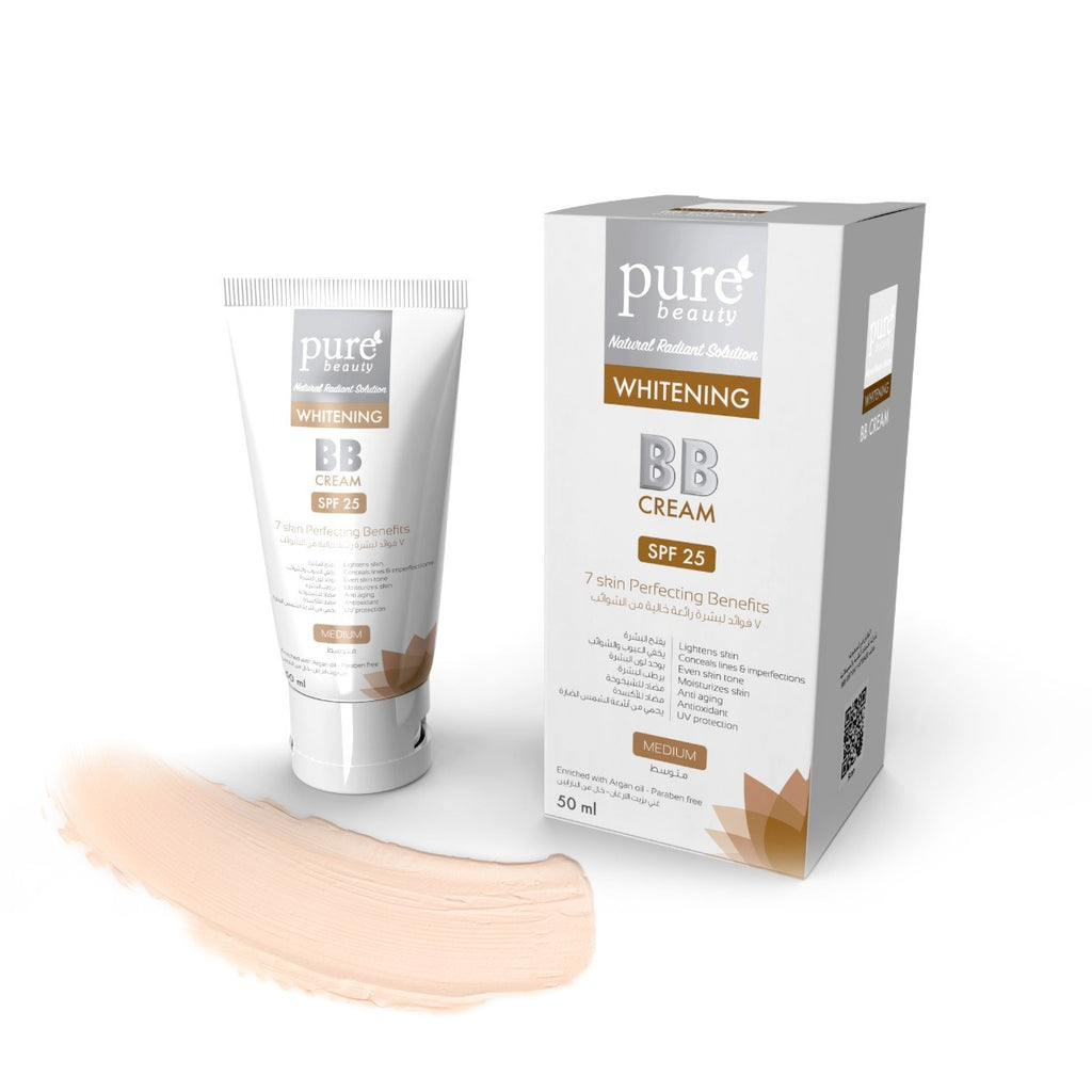 Pure Beauty | 50g - كريم تفتيح - بي بي مع واقي شمسي بعامل حماية 25